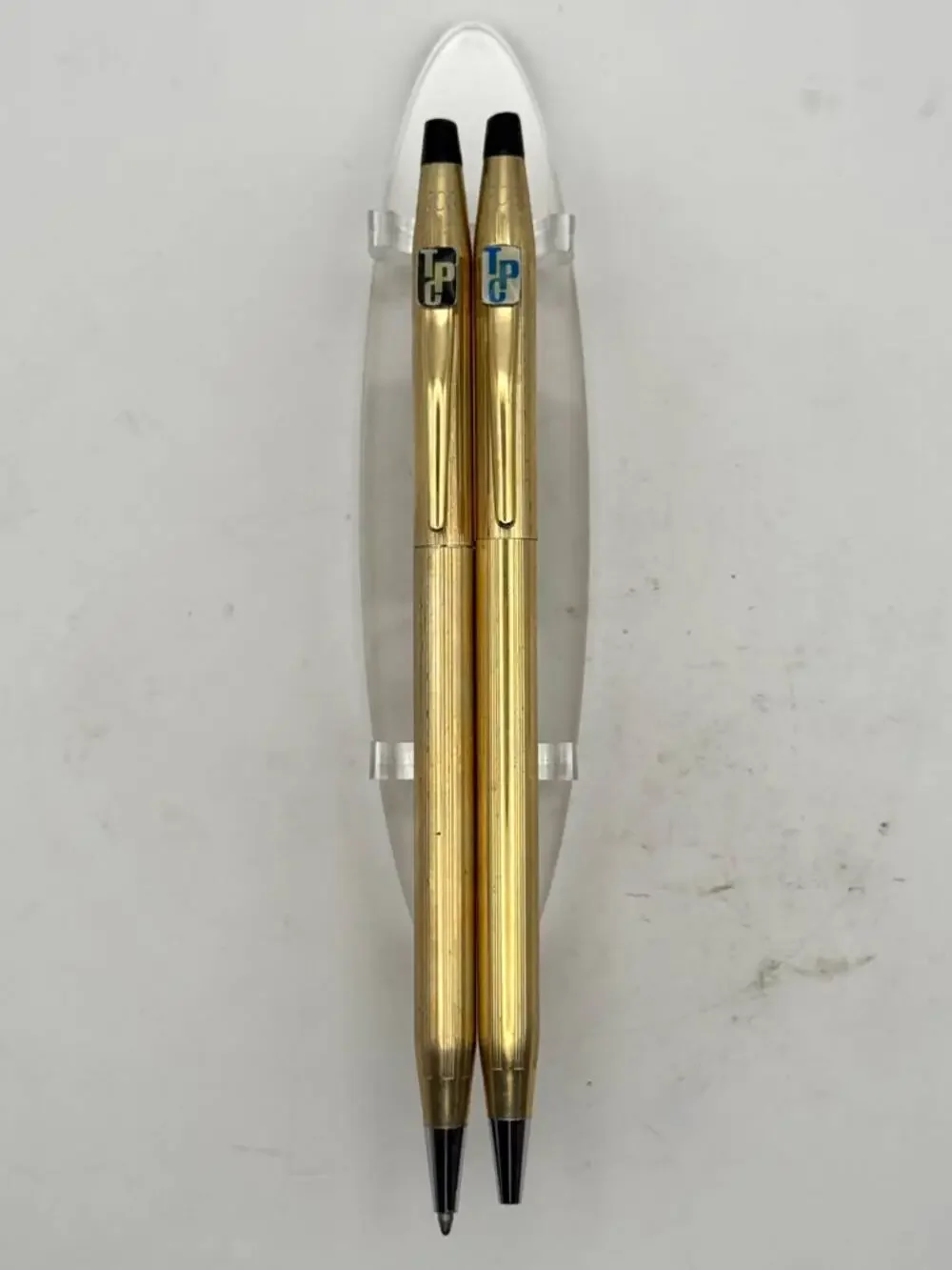 Cross 1/20 10kt and 1/20 12kt - Gold Filled Pen and Pencil - Dented Case on one